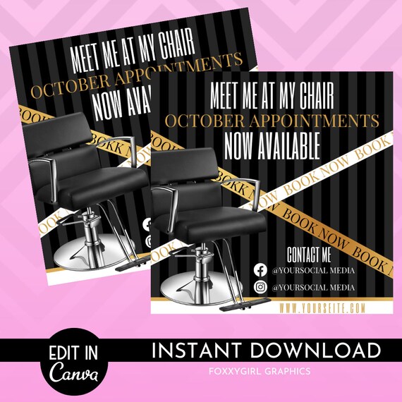Monthly Booking Makeup Flyer. Appointments Available. Black and Pink Social Media Flyer. Appointments Flyer. Book Now Flyer. Canva Template