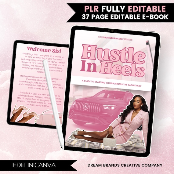 Start a Business eBook for Women | PLR + MRR | Business Tips, Branding & Finance Guide – Canva Template