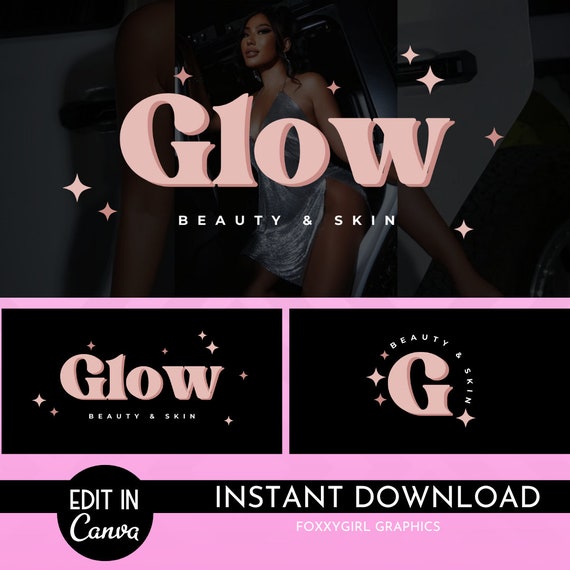 DIY Text-Based Logo Template | Premade Canva Logo Design | Beauty Logo | Lash Logo | Hair Logo | Boutique Logo