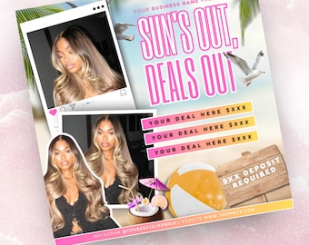 April Booking Flyer, Spring Booking Flyer, Easter Flyer, April Hair, Spring Books Open, April Book Now, April Lashes Nails Braid Wig Flyer