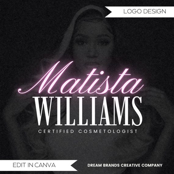 Logo Template, Lash Logo, Hair Logo, DIY Beauty Logo, MUA Makeup Logo, Nails Logo, Braid Logo, Premade Logo Design Custom