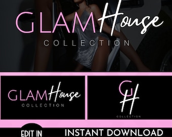 DIY Text-Based Logo Template | Premade Canva Logo Design | Beauty Logo | Lash Logo | Hair Logo | Boutique Logo