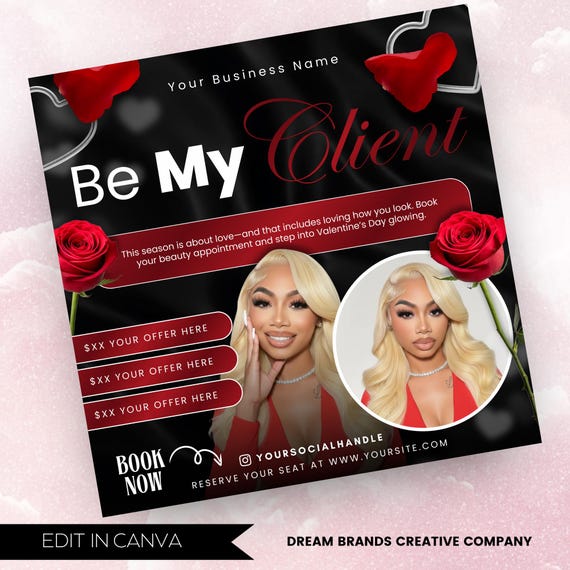 Hair Special Flyer Template, Hair Sale Flyer, Editable Canva Hair Promo, Hairstylist Booking Flyer, Beauty Salon Marketing, Digital Flyer