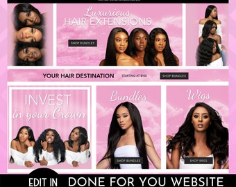 Lush Hair Wix Website Template, Boutique Online Store Theme