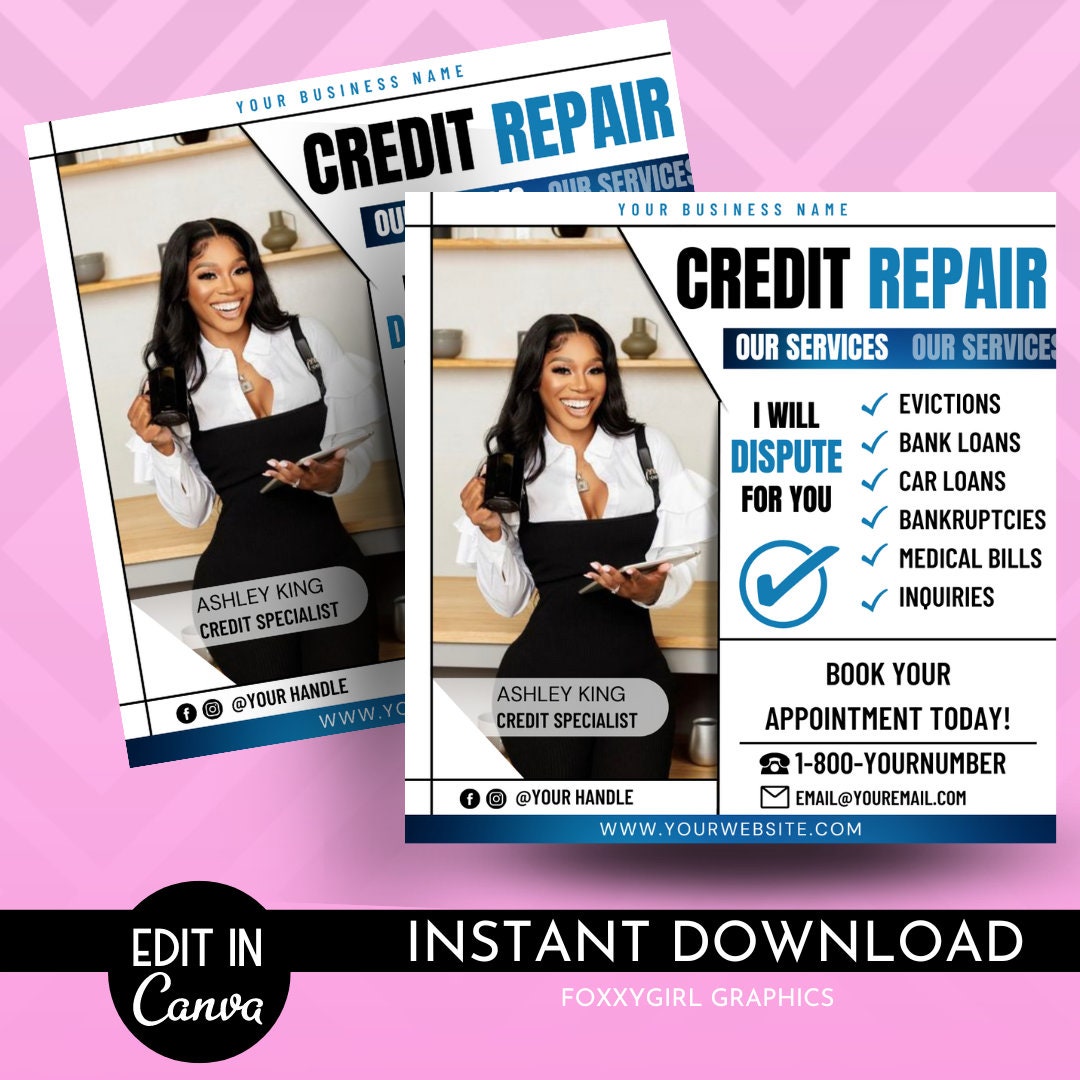Credit Repair Service Flyer Template Credit Restoration Consultation Services Flyers Templates