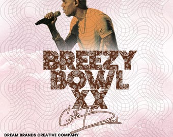Chris Brown Breezy Bowl XX Tour 2025 T-Shirt PNG Design (Digital Download)