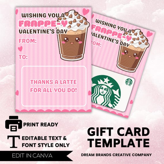 Cute Valentine Coffee Gift Tags, INSTANT DOWNLOAD Printable File Teacher or Co-Worker Valentine's Day Gift, Whole Latte Love, Thanks a Latte