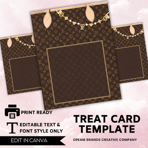 Designer Valentines Day treat card templates, Jumbo Valentines Day card, Valentines Day Gift, Luxury Gift Card, print ready, Canva Template