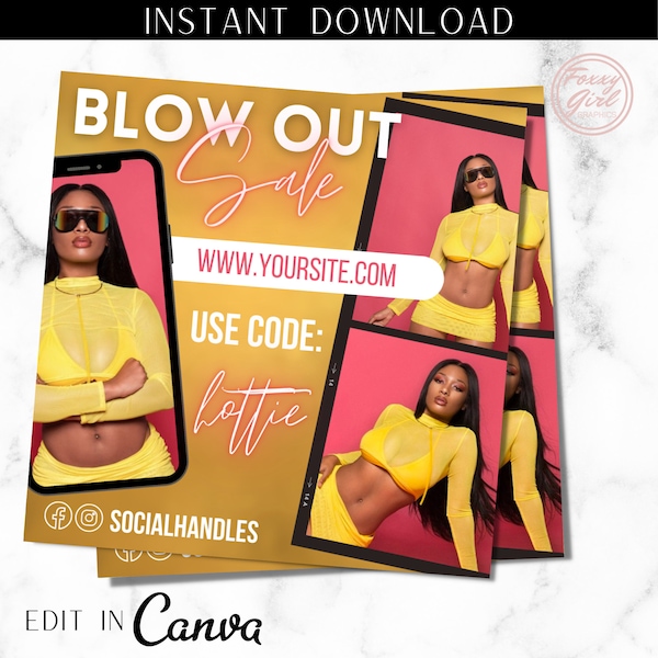 SOCIAL MEDIA FLYER, blow out sale flyer, social media post, Instagram flyer, flyer design, boutique flyer, social media boutique