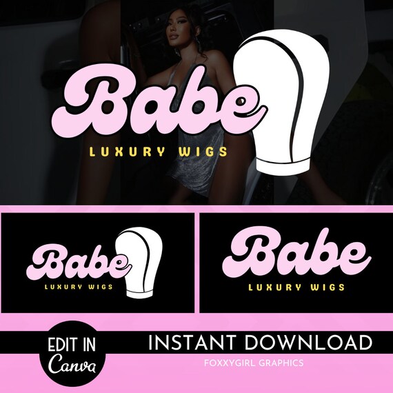 DIY Text-Based Logo Template | Premade Canva Logo Design | Beauty Logo | Lash Logo | Hair Logo | Boutique Logo