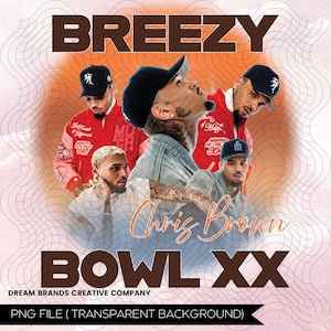 Chris Brown Breezy Bowl XX Tour 2025 T-Shirt PNG Design (Digital Download)