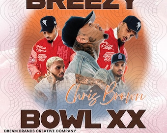 Chris Brown Breezy Bowl XX Tour 2025 T-Shirt PNG Design (Digital Download)