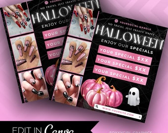 Halloween Nagel Flyer, Halloween Nagel Verkauf, Nagel Halloween Flyer, Oktober Buchung, Herbst Nagel Flyer, Nagel Flyer, Nagel Verkauf Flyer