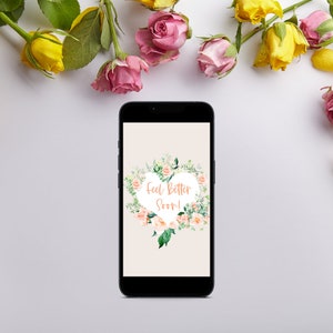 Carte électronique Floral Heart Feel Better Soon - Confort instantané