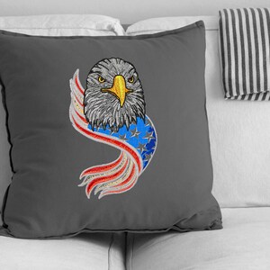 イーグルの機械刺繍デザイン、米国イーグルの刺繍機ファイル、7月4日の機械刺繍デザイン - 即時ダウンロード 画像 7