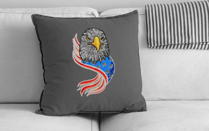 イーグルの機械刺繍デザイン、米国イーグルの刺繍機ファイル、7月4日の機械刺繍デザイン - 即時ダウンロード 画像 7