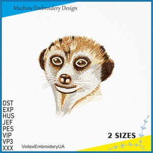 SET - African Animals Machine Embroidery Design - Antelope,Chimpanze,Elephant,Giraffe,Girilla,Hippo, Monkey,Zebra,Meerkant,Rhinoceros