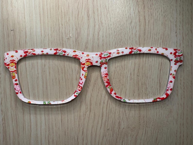 Strawberry Shortcake Handcrafted Magnetic Topper for Pair Eyewear -- ALL 18 Frame Styles Available image 3