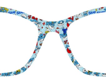Smurfs Handcrafted Magnetic Topper for Pair Eyewear -- ALL 18 Frame Styles Available