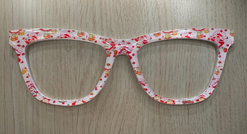 Strawberry Shortcake Handcrafted Magnetic Topper for Pair Eyewear -- ALL 18 Frame Styles Available image 1