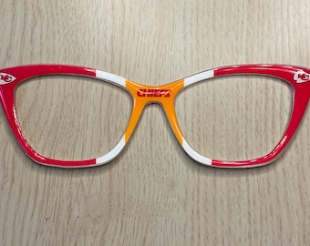 Chiefs Color Palette Custom Magnetic Eyeglasses Topper for Pair Eyewear