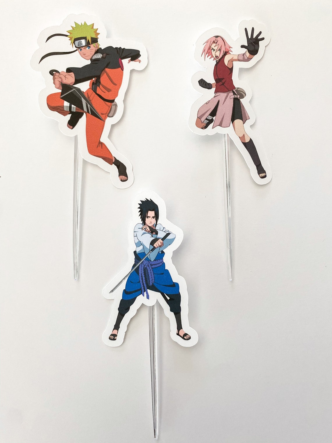 Naruto Cupcake Toppers Naruto Birthday Anime Cupcake Etsy