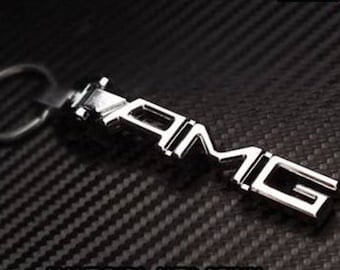 Silver Chrome Pendant Keychain for Mercedes Benz AMG cars Keyring A B C E G GLS S Class