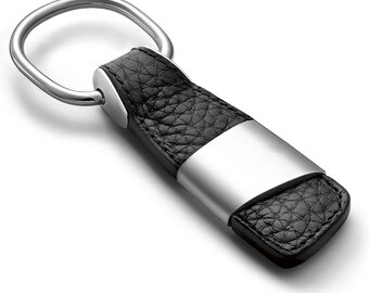 Black Leather Premium Keyring for A3 A4 A5 A7 Q3 Q5 Q7 Cars Etsy