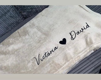 Personalised valentines day/ love  couples blanket super soft- 48 hour tracked fast turn around
