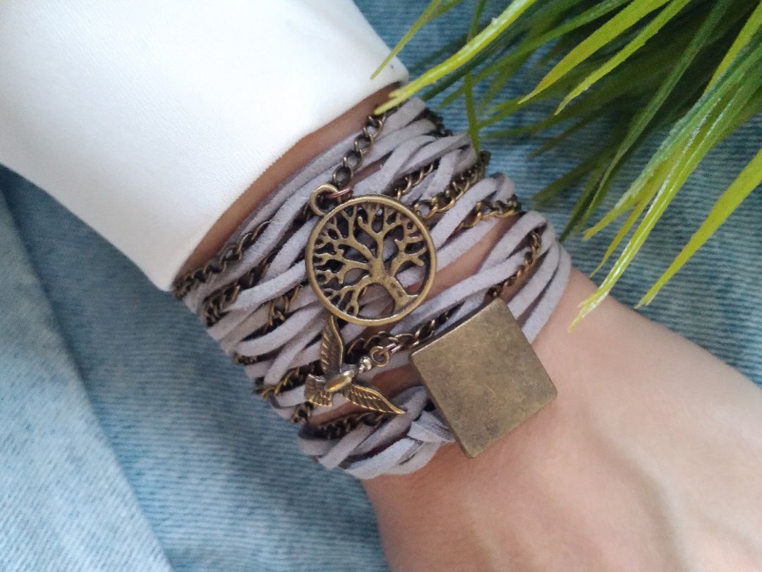 Wrap Bracelet Leather Suede Wrap Bracelet Leather Bracelets Etsy UK