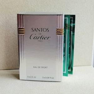 SANTOS de CARTIER - 5 Toallas Refrescantes - Eau de Sport -5x0.08 fl.oz.