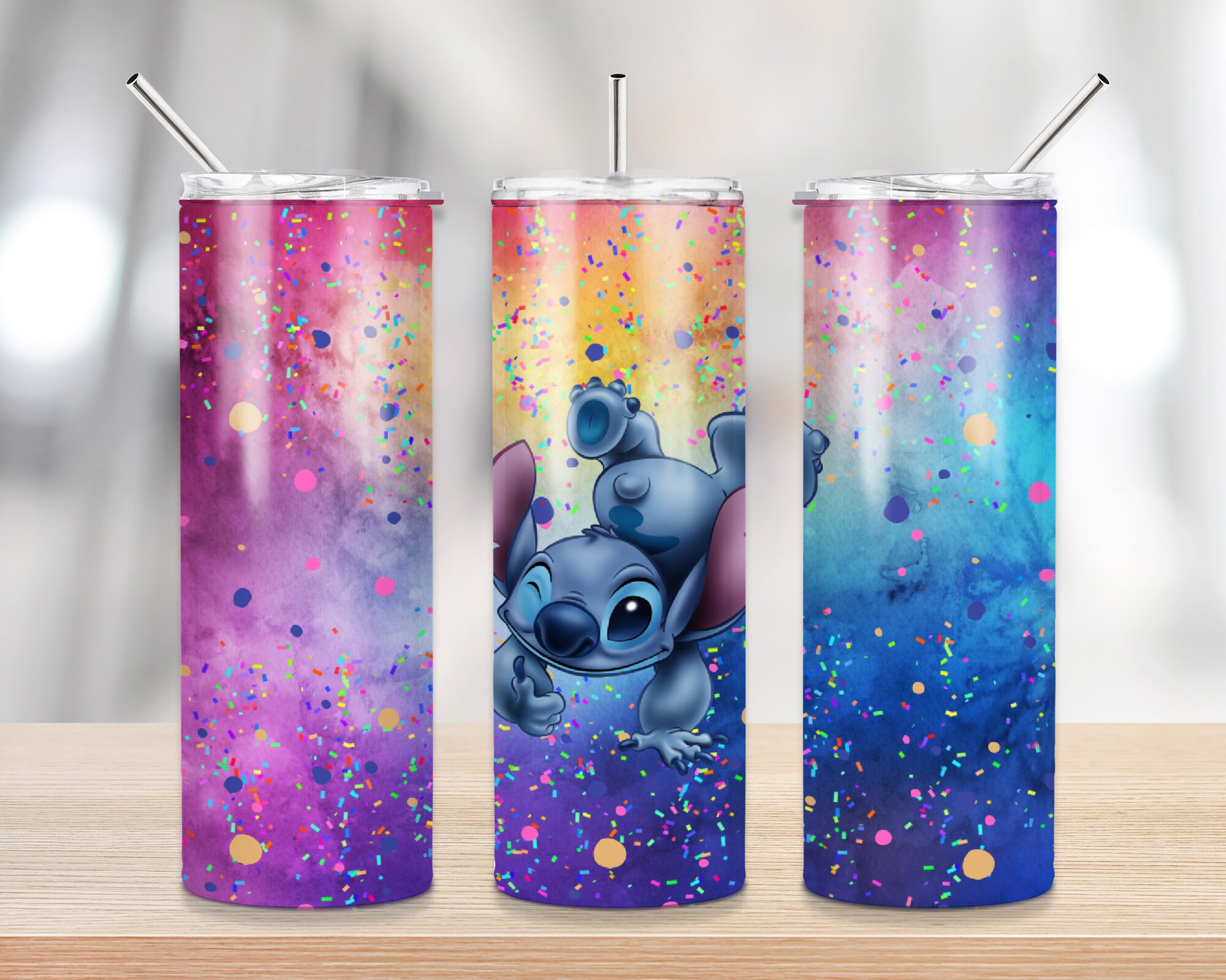 Stitch Confetti Tumbler Design Sublimation Designs Downloads Etsy