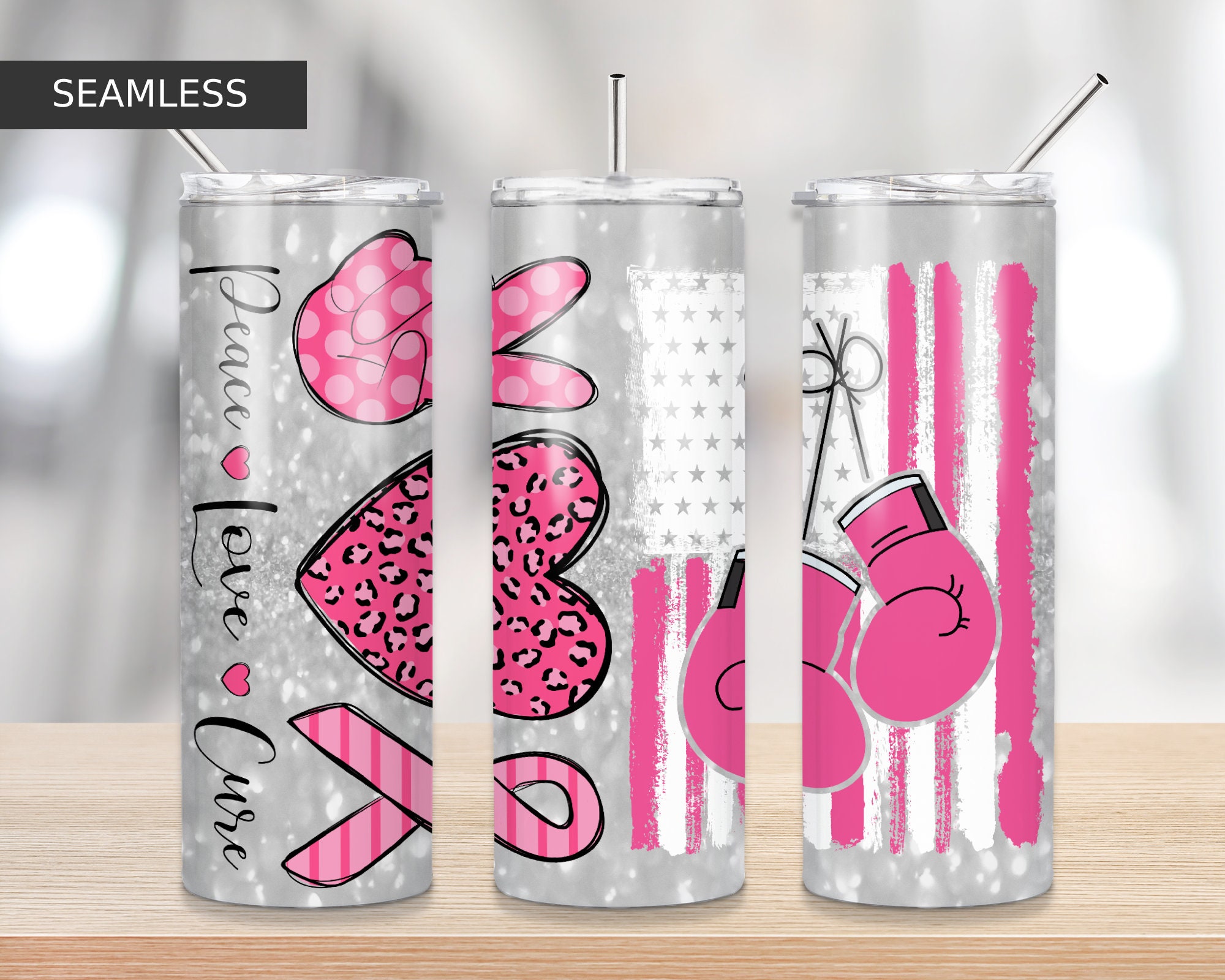 love Cancer tumbler, 20oz Skinny Tumbler Sublimation Designs Hope Can…