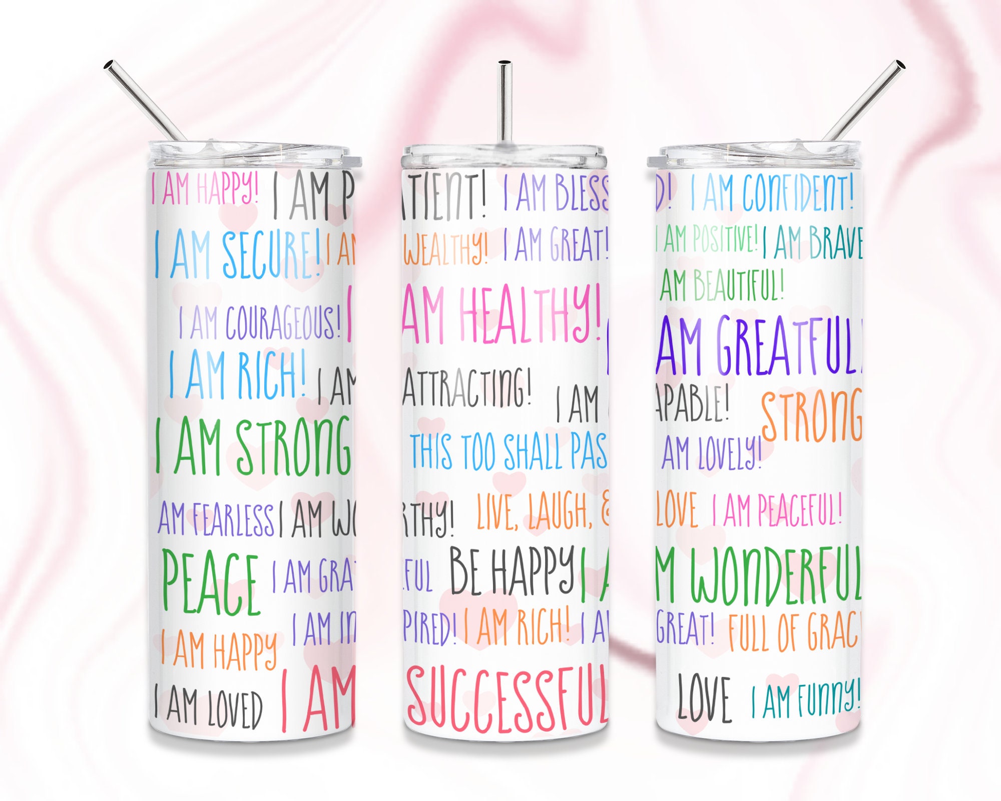 Affirmation Design Tumbler Sublimation | Sublimation Designs Download…
