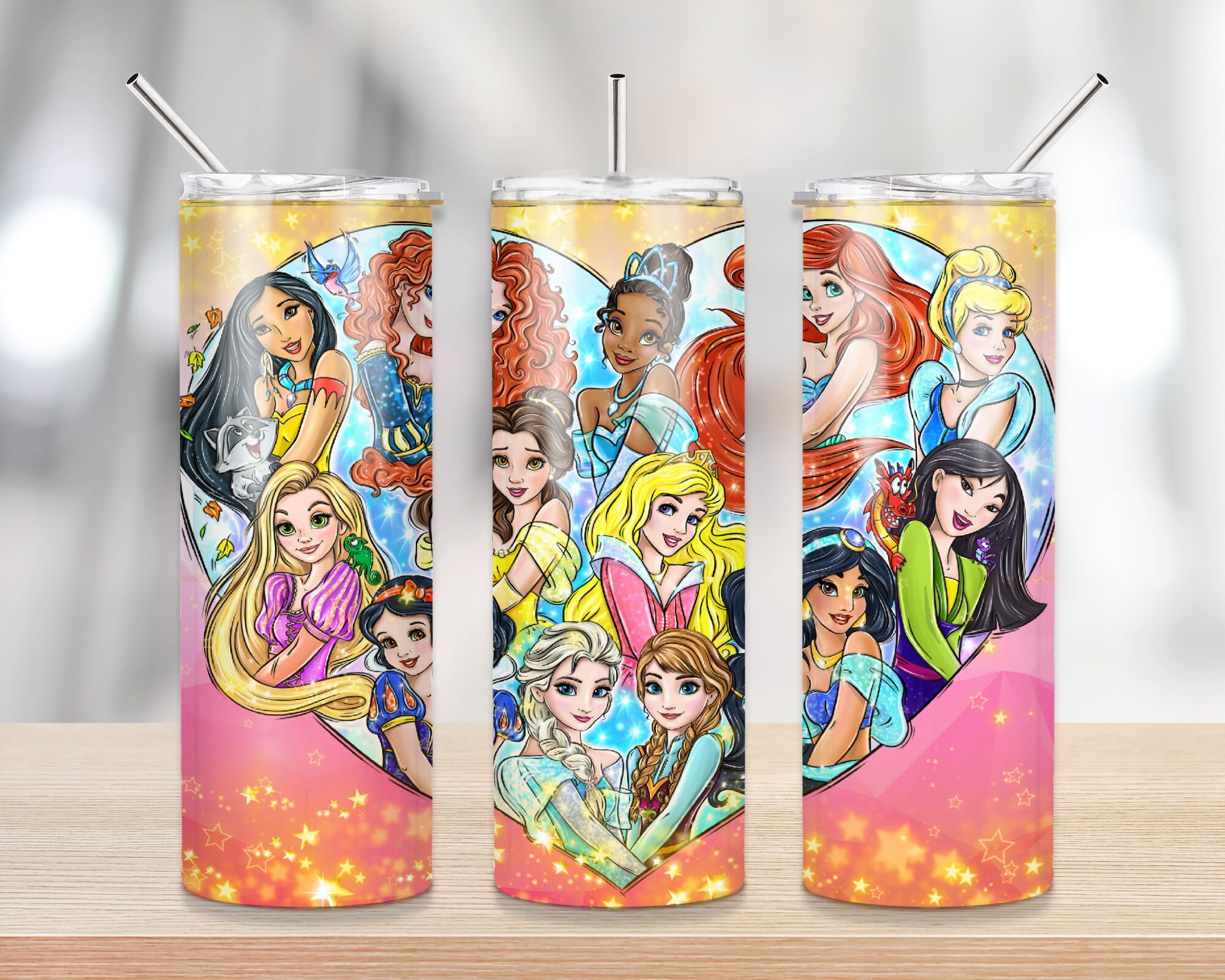 Heart Princess Design | sublimation tumbler designs downloads |Sublim…