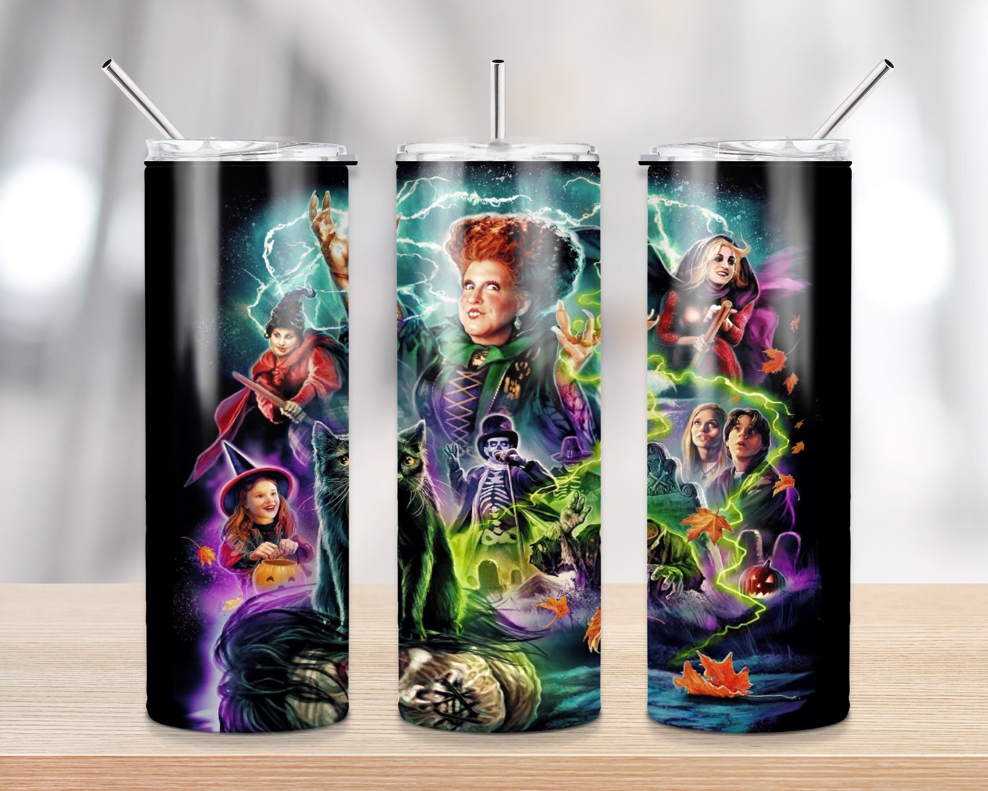Hocus Pocus Tumbler Png,20 oz Skinny Tumbler Design Sublimation, Tumb…