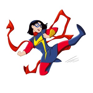 Mulan como Sra. Marvel