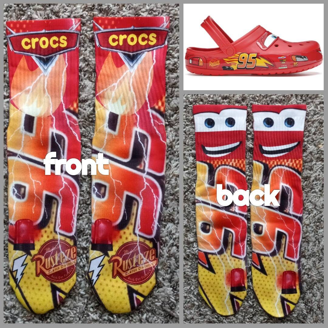 Lightning Mcqueen Crocs - Etsy