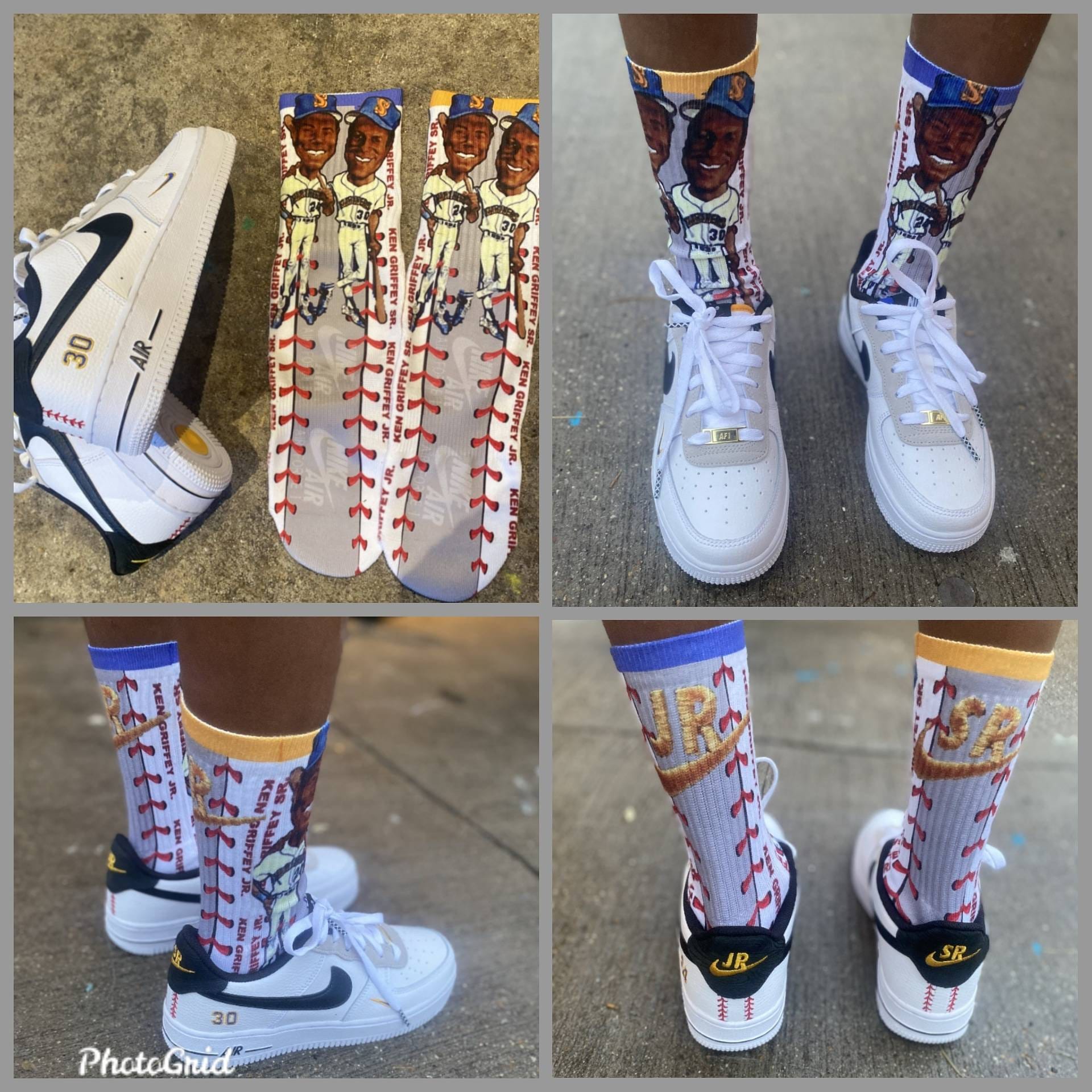 Ken Griffey Jr Air Force 1 Socks - Etsy 