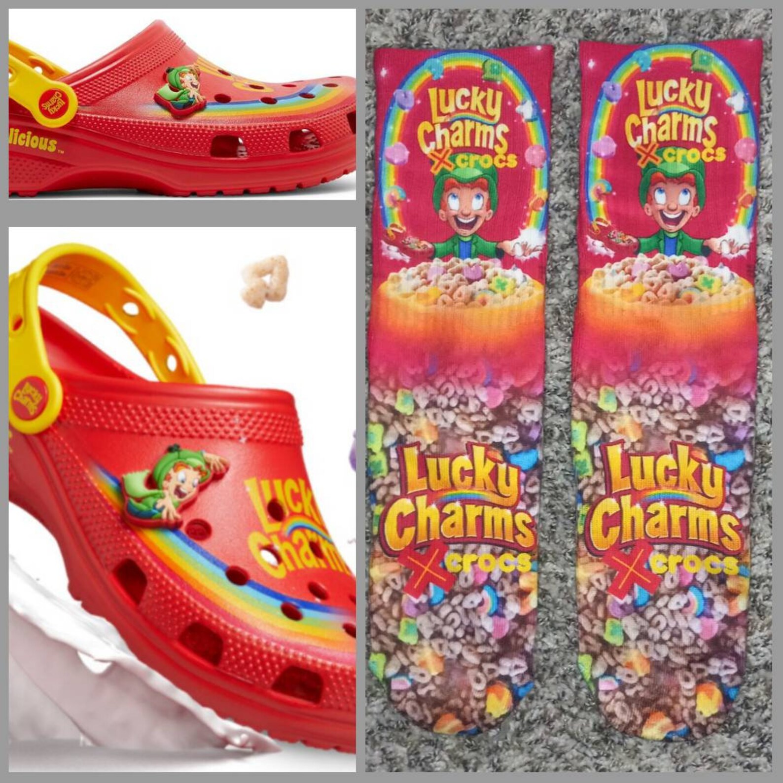Lucky Charms Crocs Socks Etsy
