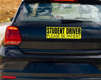 Please Be Patient Car Window Signs with Suction Cups Student Driver Window Cling Beginner Rookie Car Signs 5 x5 Sticker Student Driver Car Sign Decal for Car Window 2PCs New Driver Sign 