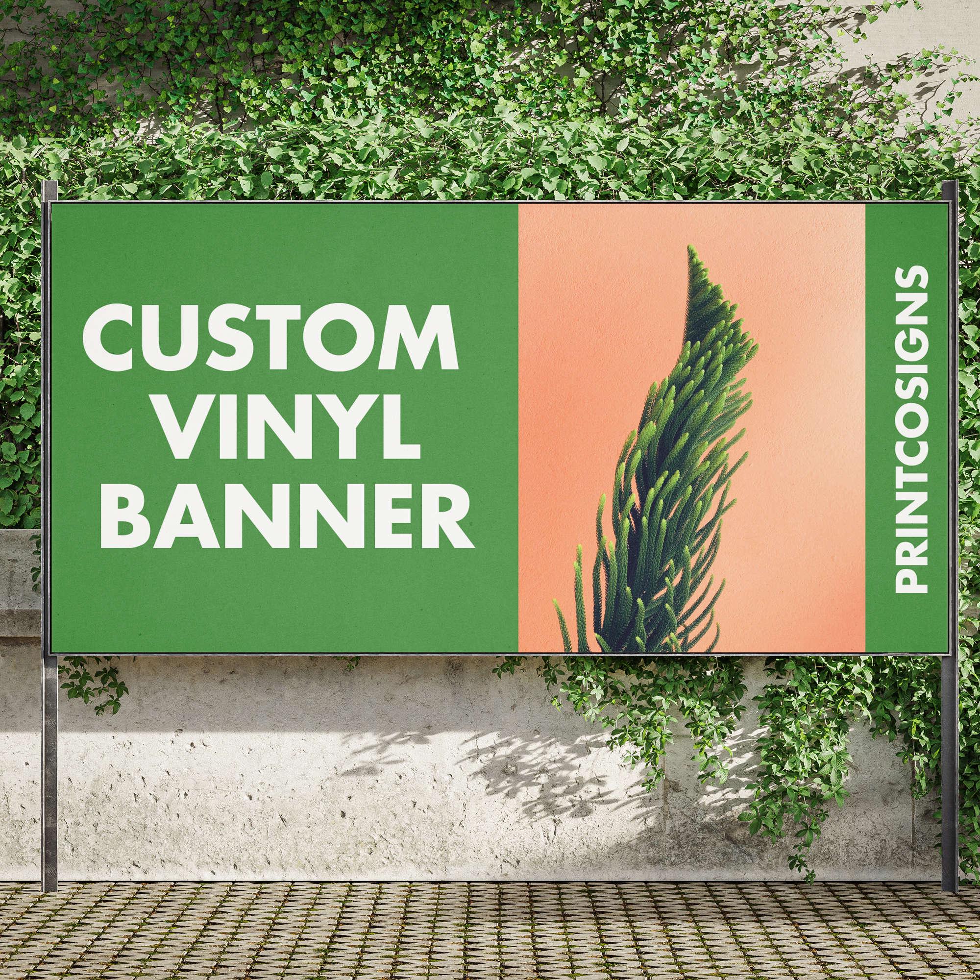 Custom Design Banner Sign - 13 Oz Heavy Duty Waterproof Custom Design Vinyl Banner for Business With Metal Grommets - UK