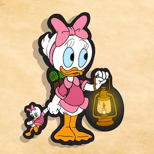 Webby Vanderquack、Webbigail、ディズニー ダックテイルズ、防水、日記帳やノートパソコンなどに使えるビニール ステッカー デカール!