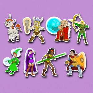 Dungeons and Dragons Sticker, Cartoon, Card  Game, DND, Waterproof, Vinyl Stickers for Laptops, Phones, Water Bottles, and more!