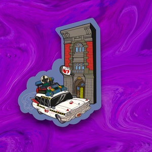 Ghostbusters, Ecto 1, Ecto 1A, Sticker, Waterproof, Vinyl for Laptops, Computers, Journals, Water Bottle Stickers, Fun Gift, Laptop Decals