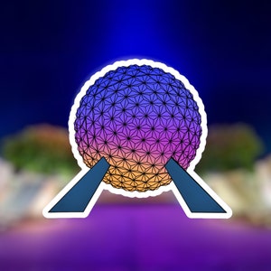Disney Spaceship Earth, WDW, EPCOT, Waterproof, Vinyl Sticker for journals, scrapbooks, water bottles, laptops and more!