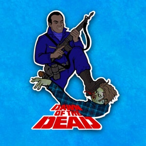 Dawn of the Dead, George Romero, Zombie, wasserdicht, Vinyl-Aufkleber für Journals, Laptops, Wasserflaschen, Telefonhüllen und mehr!