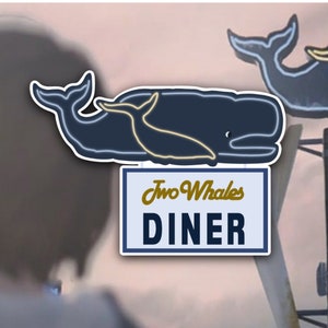 Life is Strange ステッカー、Two Whales Diner、LiS ゲーム、ジャーナル、ウォーターボトル、ノートパソコン、電話ケース用防水ビニールデカール、ゲーマーへのギフト