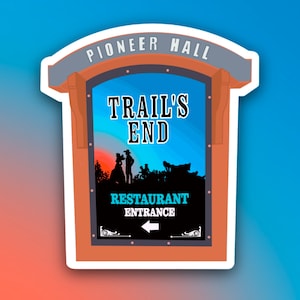 Disney Fort Wilderness Resort and Campground, Trails End Sticker, Waterproof Vinyl for Water Bottles, Laptops, Journals, Notebooks and more!