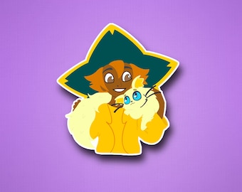 Spiritfarer, Stella and Daffodil, Cozy Game, Girl Gamer, Waterproof, Vinyl Sticker for Journal, Water Bottles, Laptop, Phone Cases and more!